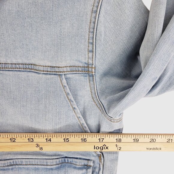 Melrose and Market Womens Light Wash Denim Jacket Classic Fit M - Picture 6 of 9